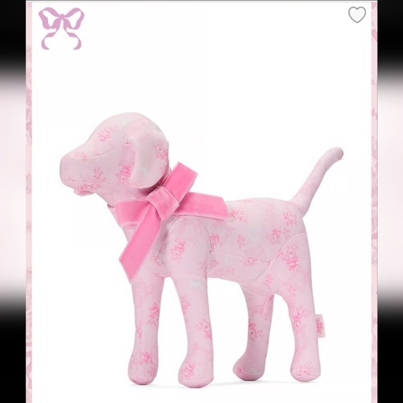 VICTORIA'S SECRET PINK X LOVE SHACK FANCY DOG *BRAND NEW* BEAUX ICONS VELVET BOW - Picture 2 of 11